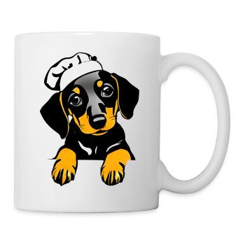 Dogs Dachshund Restaurateur Dog Cooking Dachshund Puppy - Mug - white - Right