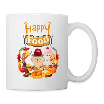 Eating happy not healthy - Mug - white - Right