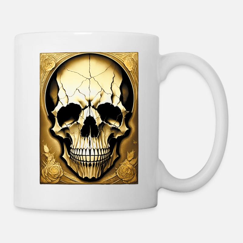 skull - Tasse - Weiß
