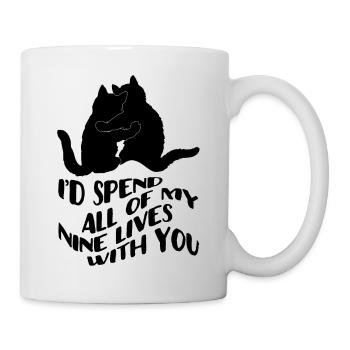 Cute Valentine kittens - Mug - white - Right