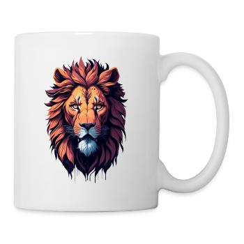 Illustration du lion - Mug blanc - blanc - Droite