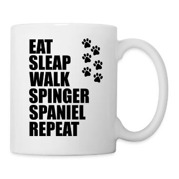 Geh mein Springer-Zitat wiederholen - Tasse - Weiß - Rechts