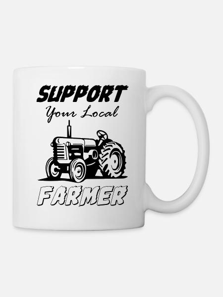 Support Your Local Farmer - Mug - white
