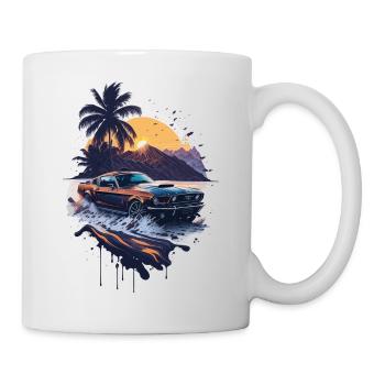 Voiture de sport classique - Mug blanc - blanc - Droite