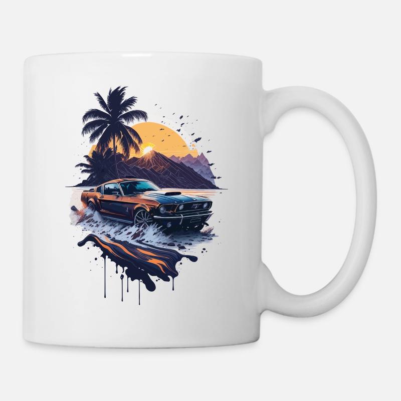 Voiture de sport classique - Mug blanc - blanc