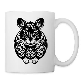 Ratte Maus Nagetier Ratten - Tasse - Weiß - Rechts