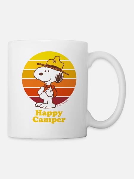 Peanuts Snoopy Happy Camper - Mug blanc - blanc