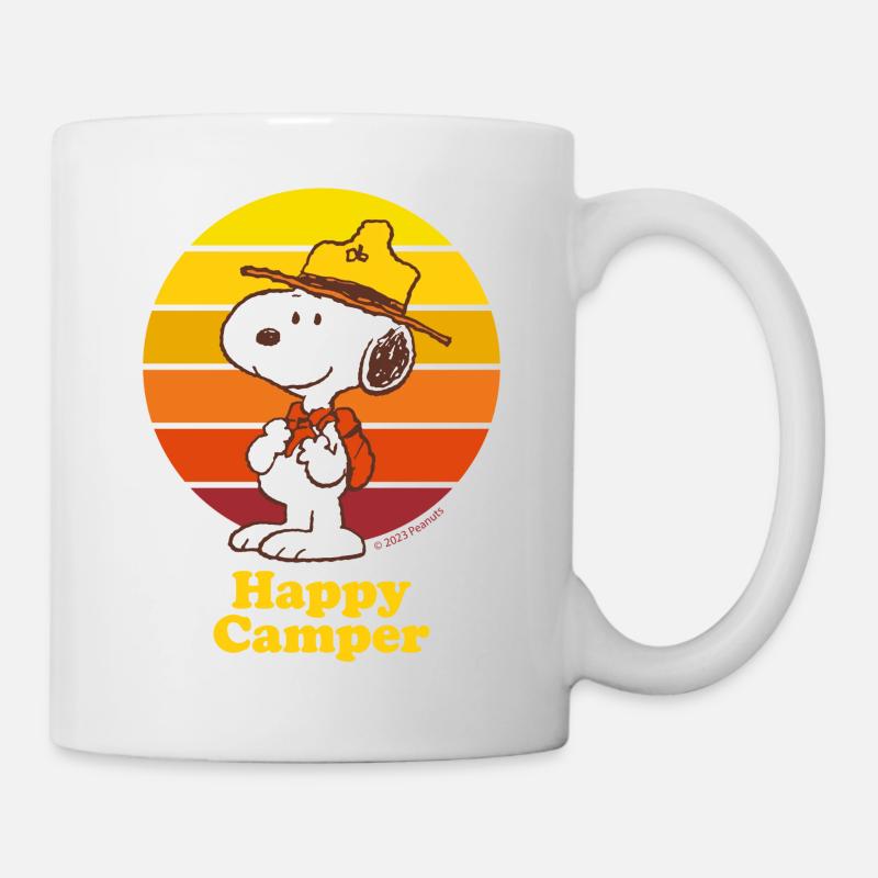 Peanuts Snoopy Happy Camper - Mug blanc - blanc