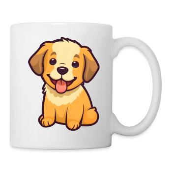 Small, cute dog "Charlie" in comic style - Mug - white - Right