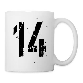 14 Zahl 14 Jahre - Tasse - Weiß - Rechts