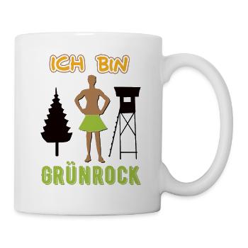 Ich bin Grünrock - Jägerin - Tasse - Weiß - Rechts