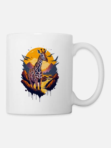 beautiful abstract giraffe - Mug - white