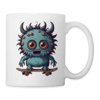 Skateboard Monster - Tasse - Weiß - Rechts