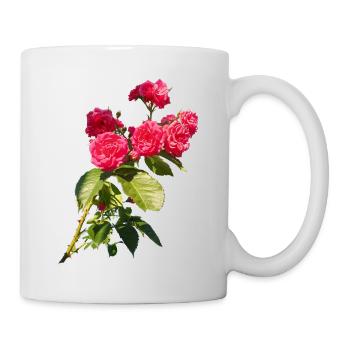 Rosier rouge - Mug blanc - blanc - Droite