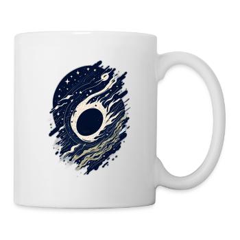 Euphorie cosmique : étoiles rétro et trous noirs - Mug blanc - blanc - Droite