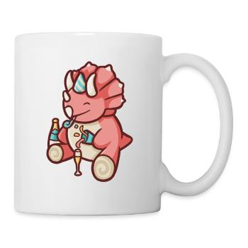 hugadino party dino, cute dinosaur - Mug - white - Right