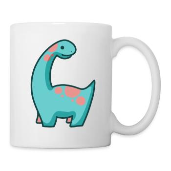 hugadino chewing gum dino, cute dinosaur - Mug - white - Right