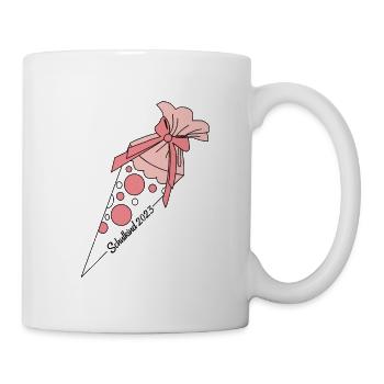 Schoolchild 2023 pink school cone - Mug - white - Right