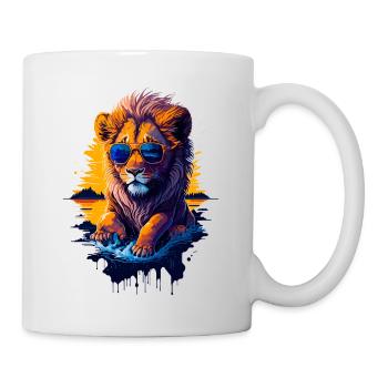 Mignon bébé lion - Mug blanc - blanc - Droite