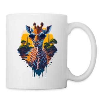 Girafe cool - Mug blanc - blanc - Droite