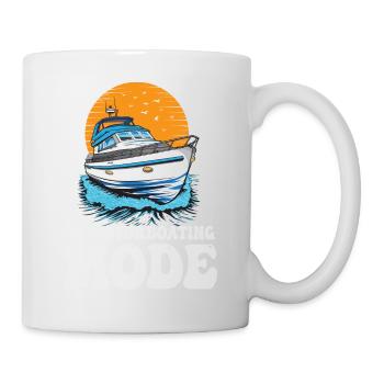 On Motorboating Mode Pontoon Captain Lake Life - Tasse - Weiß - Rechts