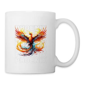 Phoenix Phoenix Fire Flames Mythologie des oiseaux - Mug blanc - blanc - Droite