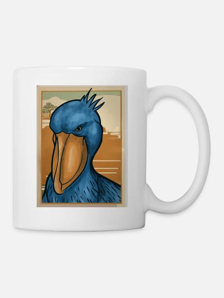Schuhschnabel Vogel Ornithologe Wald I Geschenk - Tasse - Weiß
