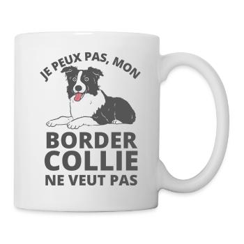 Mon Border collie ne veut pas 1 - Mug blanc - blanc - Droite