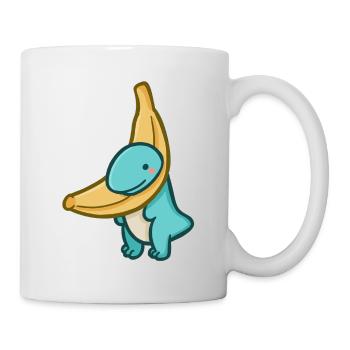 hugadino Banana Boi, Dino, cute dinosaur - Mug - white - Right