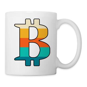 Bitcoin rétro - Mug blanc - blanc - Droite