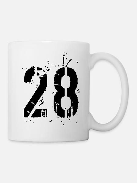 28 Number 28 - Mug - white