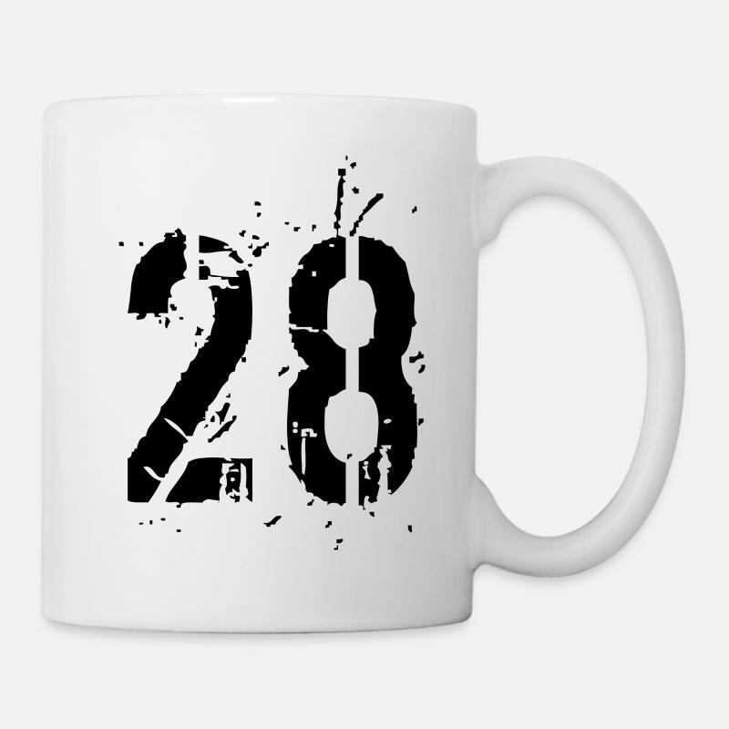 28 Nombre 28 - Mug blanc - blanc