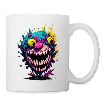 Bunter cooler Zombie - Tasse - Weiß - Rechts