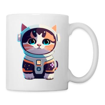 Chatstronaute mignon #5 - Mug blanc - blanc - Droite