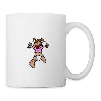 Terror baby with Chaplin frog - Mug - white - Right
