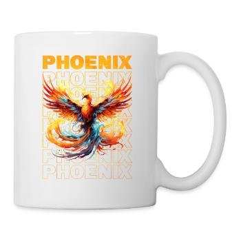 Phoenix Phoenix Fire Flames Mythologie des oiseaux - Mug blanc - blanc - Droite