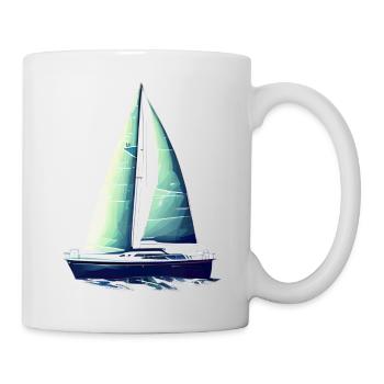 voilier voilier voilier voilier voilier voilier - Mug blanc - blanc - Droite