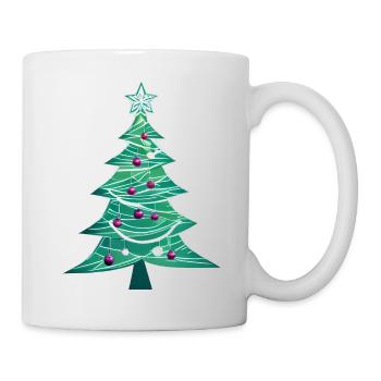 Cadeau de Noël Arbre de Noël Arbre de Noël - Mug blanc - blanc - Droite