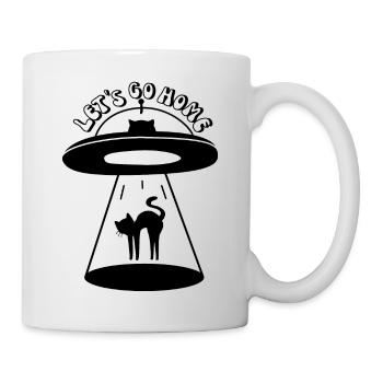 Chat extraterrestre OVNI rentrons à la maison Heimat Außerirdischer - Mug blanc - blanc - Droite
