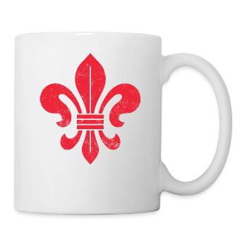 Lilie (Fleur-de-Lis) / Lilienblüte HERALDIK - Tasse - Weiß - Rechts