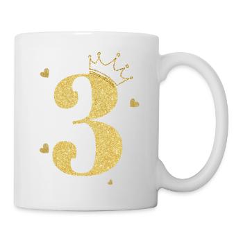 3rd anniversary golden crown - Mug - white - Right