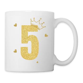 5th anniversary golden crown - Mug - white - Right