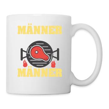 Männer kochen nicht - Männer grillen - Tasse - Weiß - Rechts