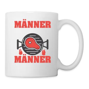 Männer kochen nicht - Männer grillen - Tasse - Weiß - Rechts