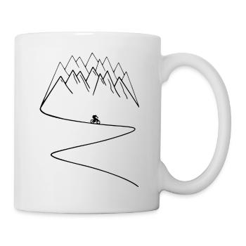 MTB Mountainbike Berge - Tasse - Weiß - Rechts