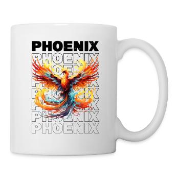 Phoenix Phoenix Fire Flames Mythologie des oiseaux - Mug blanc - blanc - Droite