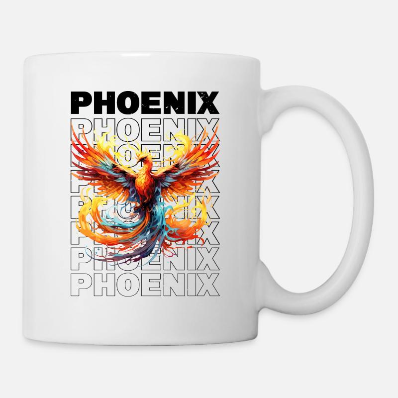 Phönix Phoenix Feuer Flammen Vogel Mythologie - Tasse - Weiß