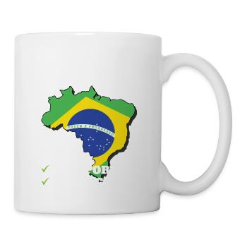 Brazil Bound Country Travel Brazilian Flag - Tasse - Weiß - Rechts