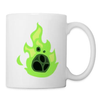 boule de feu verte - Mug blanc - blanc - Droite