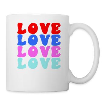 Love colorful - Tasse - Weiß - Rechts